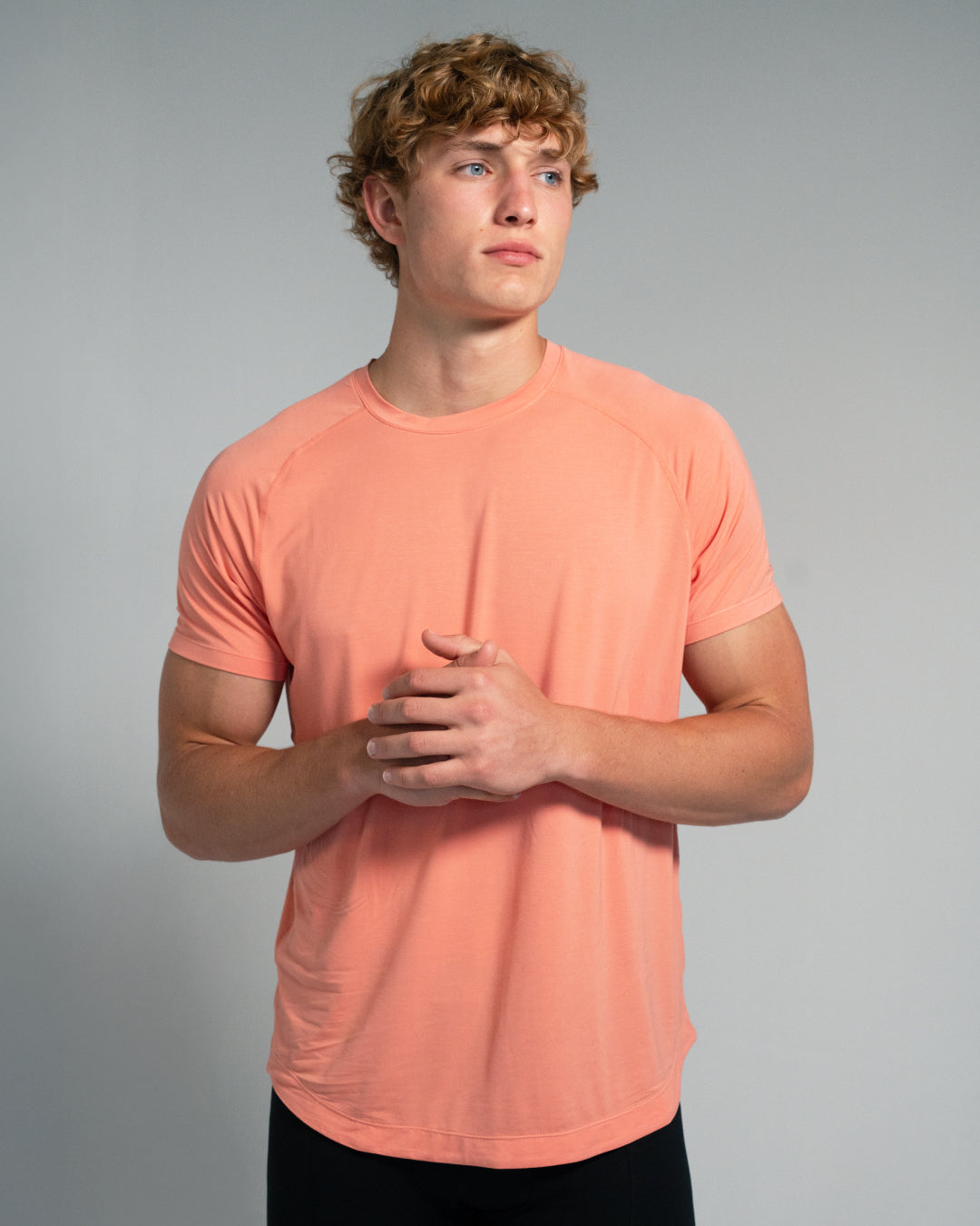 Short Sleeve Lightweight Tee in Salmon Pink | Natural UPF