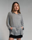 Unisex Long Sleeve Lightweight Hoodie - Heather Grey